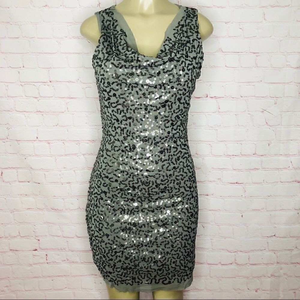 Max studio Grey sequin dress